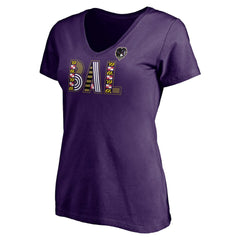 Baltimore Ravens Women's Hometown Collection Wildcat V-Neck T-Shirt Purple | Fanatics