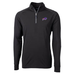 Buffalo Bills Cutter & Buck Adapt Eco Knit Quarter-Zip Pullover Jacket Black | NFL