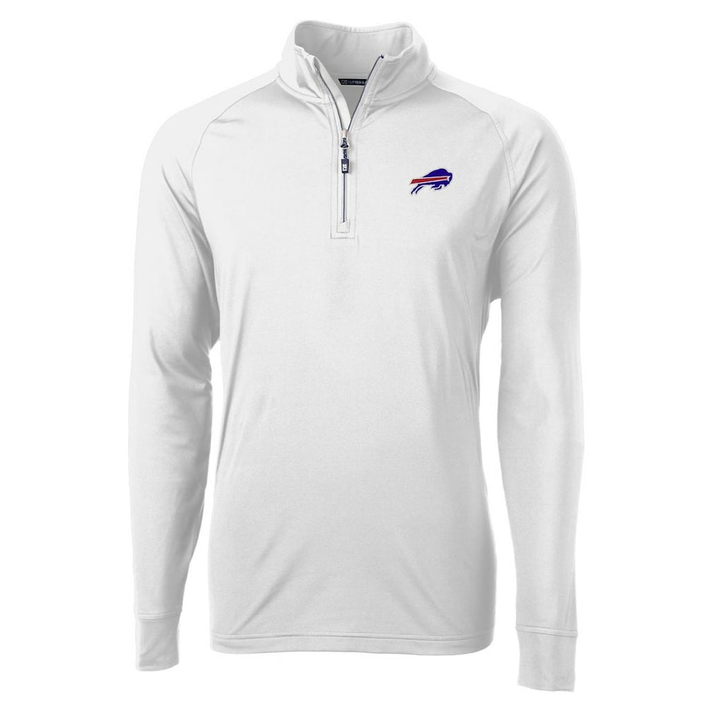Buffalo Bills Cutter & Buck Adapt Eco Knit Quarter-Zip Pullover Jacket White | NFL