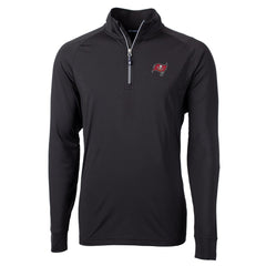 Tampa Bay Buccaneers Cutter & Buck Adapt Eco Knit Quarter-Zip Pullover Jacket Black | NFL