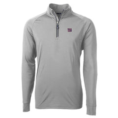 New York Giants Cutter & Buck Adapt Eco Knit Quarter-Zip Pullover Jacket Gray | NFL