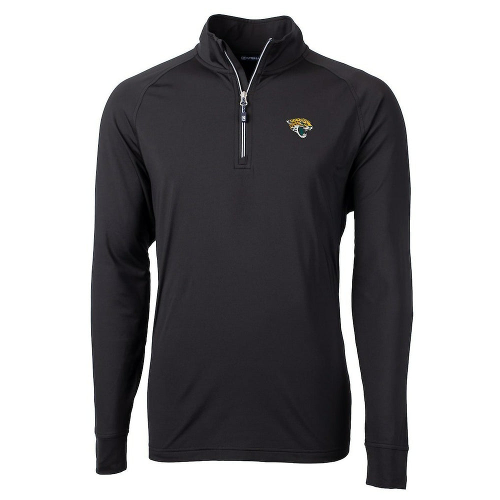 Jacksonville Jaguars Cutter & Buck Adapt Eco Knit Quarter-Zip Pullover Jacket Black | NFL