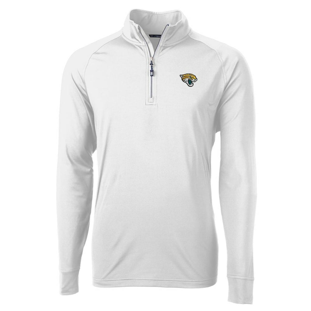 Jacksonville Jaguars Cutter & Buck Adapt Eco Knit Quarter-Zip Pullover Jacket White | NFL