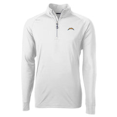Los Angeles Chargers Cutter & Buck Adapt Eco Knit Quarter-Zip Pullover Jacket White | NFL