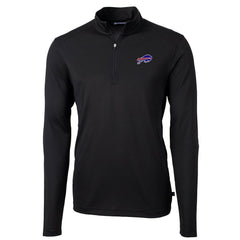 Buffalo Bills Cutter & Buck Virtue Eco Pique Recycled Quarter-Zip Pullover Jacket Black | NFL