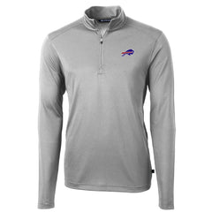 Buffalo Bills Cutter & Buck Virtue Eco Pique Recycled Quarter-Zip Pullover Jacket Gray | NFL
