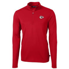 Kansas City Chiefs Cutter & Buck Virtue Eco Pique Recycled Quarter-Zip Pullover Jacket Red | NFL