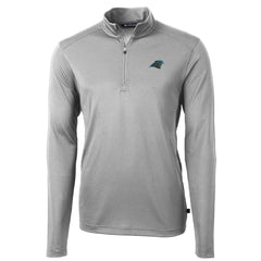 Carolina Panthers Cutter & Buck Virtue Eco Pique Recycled Quarter-Zip Pullover Jacket Gray | NFL