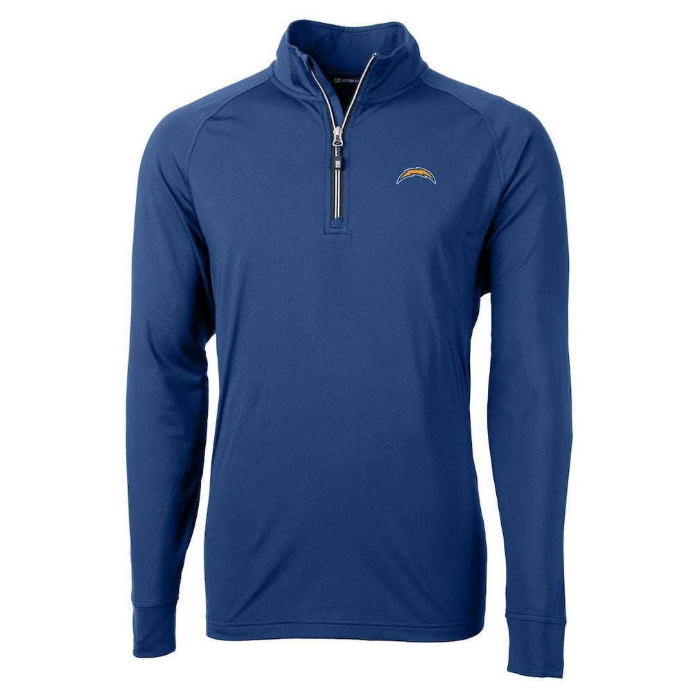 Los Angeles Chargers Cutter & Buck Big & Tall Adapt Eco Knit Quarter-Zip Pullover Jacket Royal | NFL