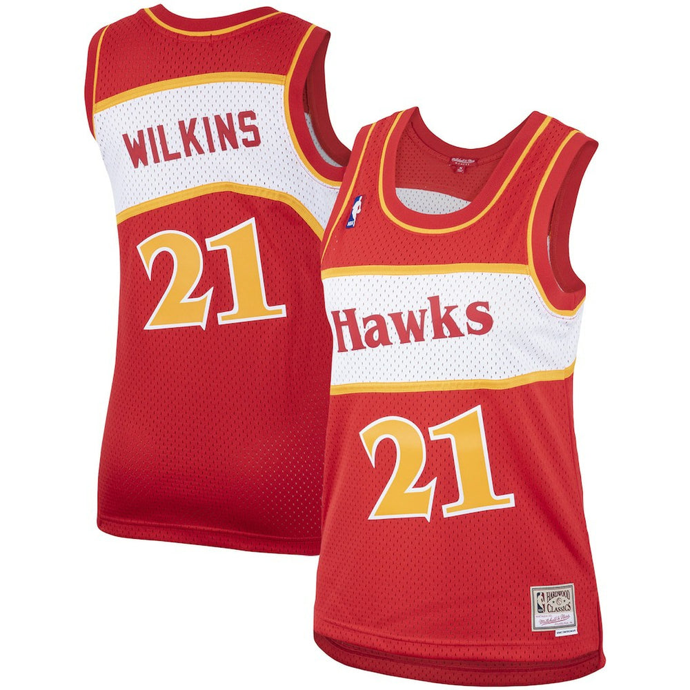 Dominique Wilkins Atlanta Hawks Women's Hardwood Classics Swingman Jersey Red - NBA