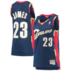 LeBron James Cleveland Cavaliers Women's Hardwood Classics Swingman Jersey Navy - NBA