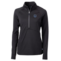 Indianapolis Colts Cutter & Buck Women's Adapt Eco Knit Half-Zip Pullover Jacket Black | NFL