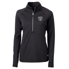 Las Vegas Raiders Cutter & Buck Women's Adapt Eco Knit Half-Zip Pullover Jacket Black | NFL