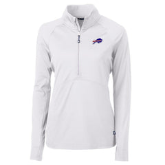 Buffalo Bills Cutter & Buck Women's Adapt Eco Knit Half-Zip Pullover Jacket White | NFL