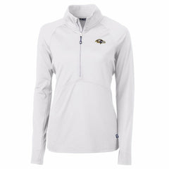 Baltimore Ravens Cutter & Buck Women's Adapt Eco Knit Half-Zip Pullover Jacket White | NFL