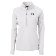 Kansas City Chiefs Cutter & Buck Women's Adapt Eco Knit Half-Zip Pullover Jacket White | NFL