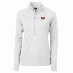 San Francisco 49ers Cutter & Buck Women's Adapt Eco Knit Half-Zip Pullover Jacket White | NFL