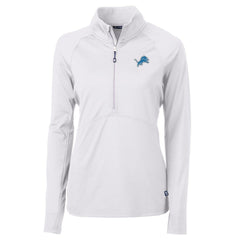 Detroit Lions Cutter & Buck Women's Adapt Eco Knit Half-Zip Pullover Jacket White | NFL