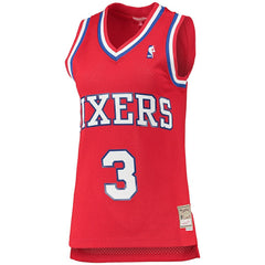 Allen Iverson Philadelphia 76ers Women's 2002/03 Hardwood Classics Swingman Jersey Red - NBA
