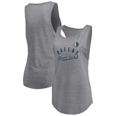 Dallas Mavericks Women's Quality Time Open Scoop Neck Tri-Blend Tank Top Heathered Gray - NBA