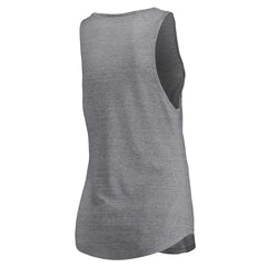 Portland Trail Blazers Women's Quality Time Open Scoop Neck Tri-Blend Tank Top Heathered Gray - NBA