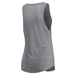 Brooklyn Nets Women's Quality Time Open Scoop Neck Tri-Blend Tank Top Heathered Gray - NBA