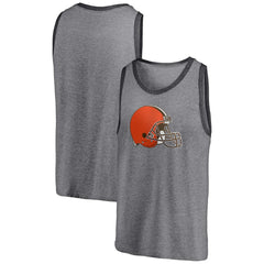 Cleveland Browns Famous Tri-Blend Tank Top Heathered Gray/Heathered Charcoal | Fanatics