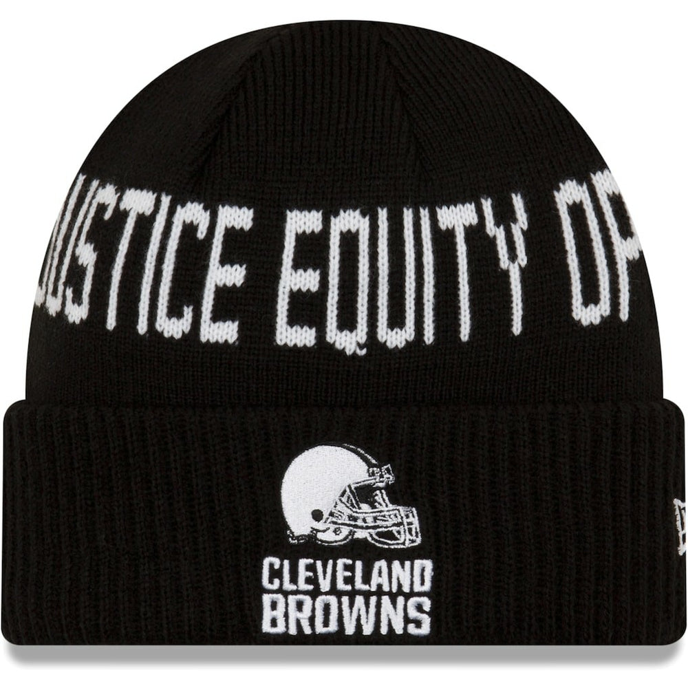 Cleveland Browns New Era Team Social Justice Cuffed Knit Hat Black | NFL