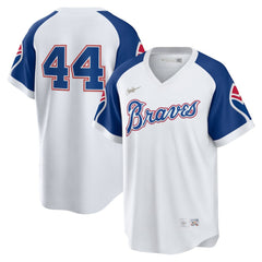 Hank Aaron Atlanta Braves Nike Home Cooperstown Collection Player Jersey - MLB