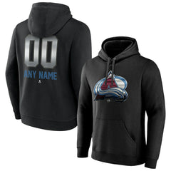 Colorado Avalanche Personalized Midnight Mascot Logo Pullover Hoodie - Black - NHL