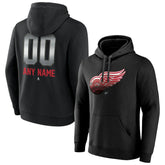 Detroit Red Wings Personalized Midnight Mascot Logo Pullover Hoodie - Black - NHL