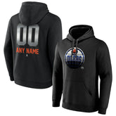 Edmonton Oilers Personalized Midnight Mascot Logo Pullover Hoodie - Black - NHL