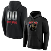 Florida Panthers Personalized Midnight Mascot Logo Pullover Hoodie - Black - NHL