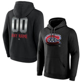 Montreal Canadiens Personalized Midnight Mascot Logo Pullover Hoodie - Black - NHL