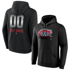 Montreal Canadiens Personalized Midnight Mascot Logo Pullover Hoodie - Black - NHL