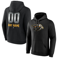 Nashville Predators Personalized Midnight Mascot Logo Pullover Hoodie - Black - NHL