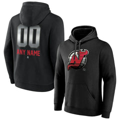 New Jersey Devils Personalized Midnight Mascot Logo Pullover Hoodie - Black - NHL