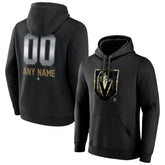 Vegas Golden Knights Personalized Midnight Mascot Logo Pullover Hoodie - Black - NHL