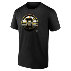 Boston Bruins Personalized Midnight Mascot Logo T-Shirt - Black - NHL