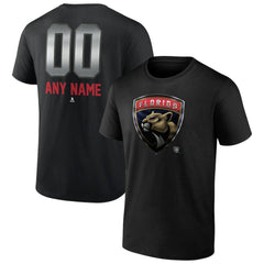 Florida Panthers Personalized Midnight Mascot Logo T-Shirt - Black - NHL