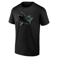 San Jose Sharks Personalized Midnight Mascot Logo T-Shirt - Black - NHL