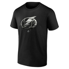 Tampa Bay Lightning Personalized Midnight Mascot Logo T-Shirt - Black - NHL