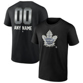 Toronto Maple Leafs Personalized Midnight Mascot Logo T-Shirt - Black - NHL