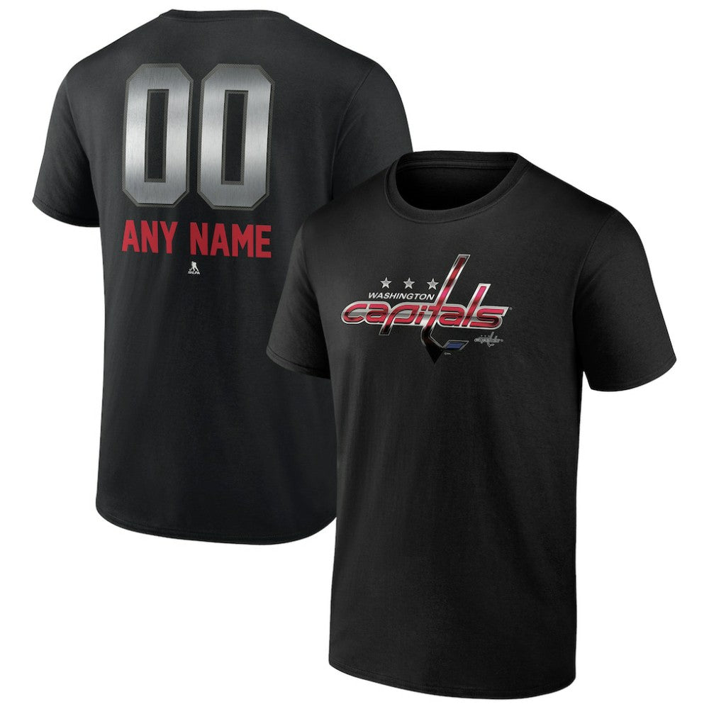 Washington Capitals Personalized Midnight Mascot Logo T-Shirt - Black - NHL