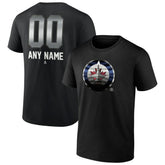 Winnipeg Jets Personalized Midnight Mascot Logo T-Shirt - Black - NHL