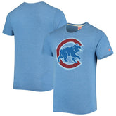 Chicago Cubs Homage Hand-Drawn Logo Tri-Blend T-Shirt - MLB