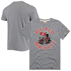 Cincinnati Reds Homage Hyper Local Tri-Blend T-Shirt -Heathered Gray T-shirts - MLB