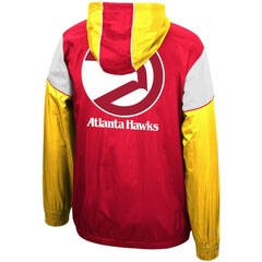 Atlanta Hawks Hardwood Classics Highlight Reel Windbreaker Half-Zip Hoodie Jacket Red/Yellow - NBA