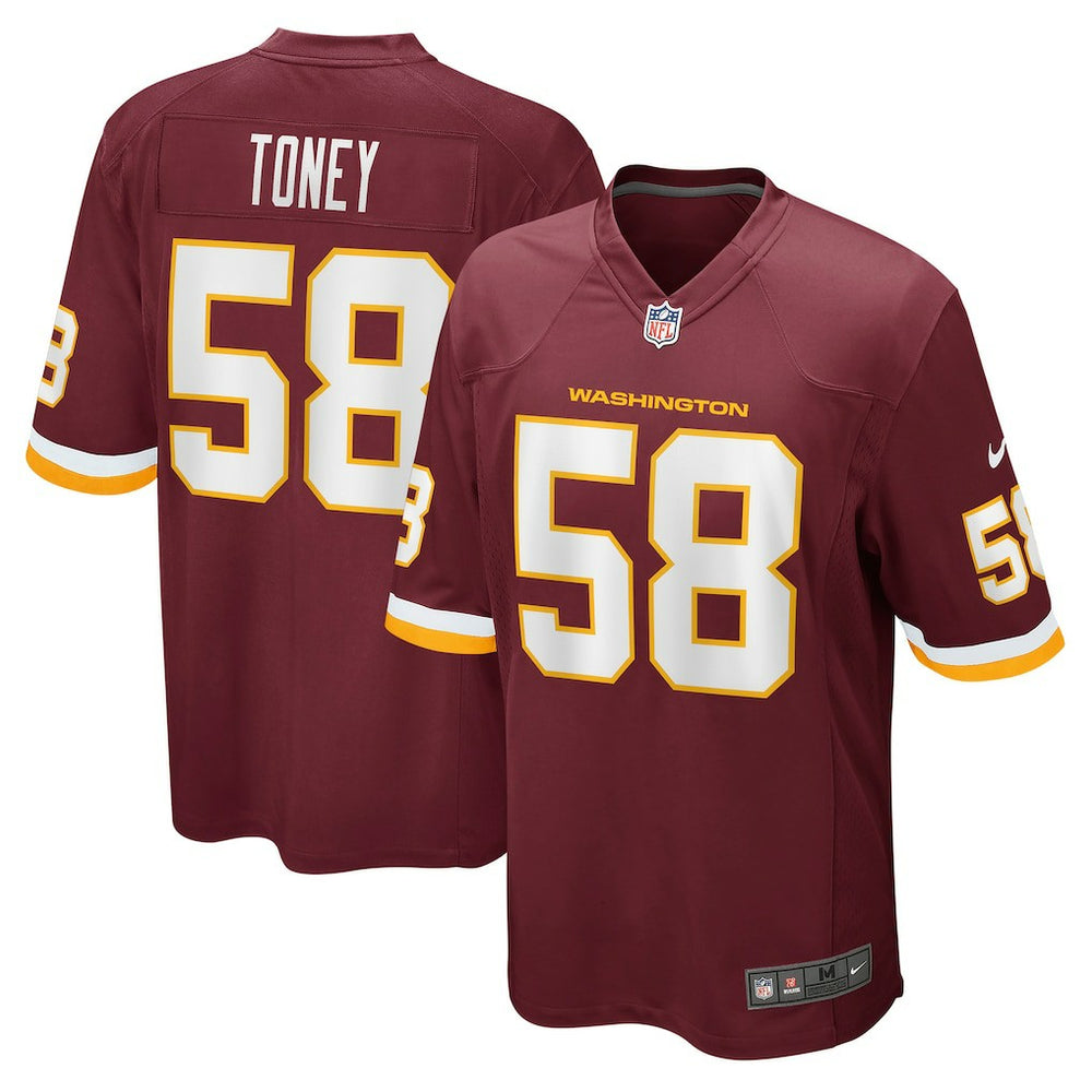 Shaka Toney Washington Football Team Game Jersey Burgundy | Nike for Sale