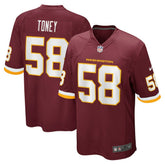 Shaka Toney Washington Football Team Game Jersey Burgundy | Nike for Sale